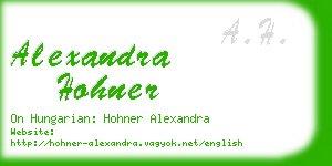 alexandra hohner business card